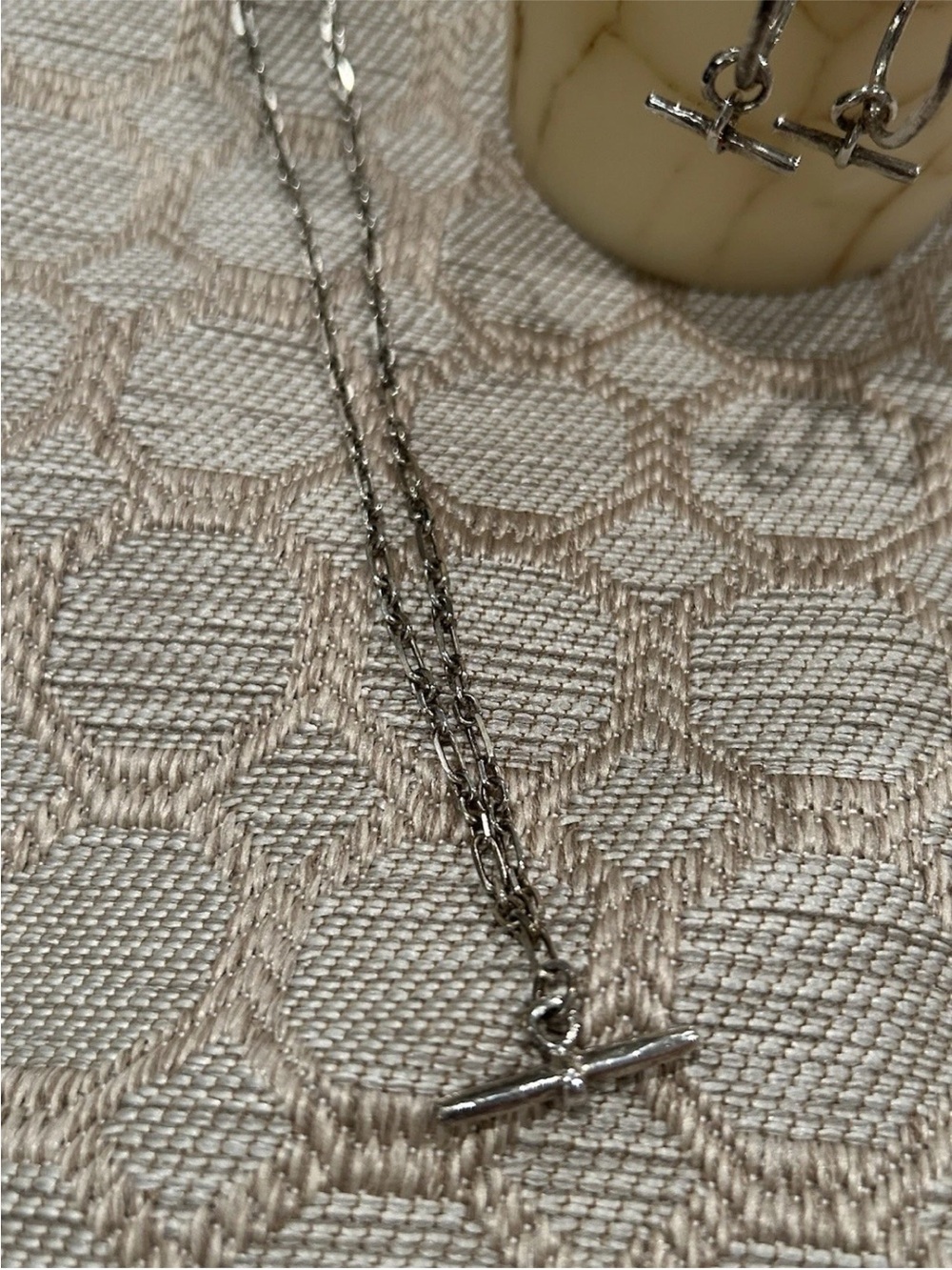 Silpada Sterling Silver Toggle Necklace and Hoop Earrings Set - Picture 5 of 5